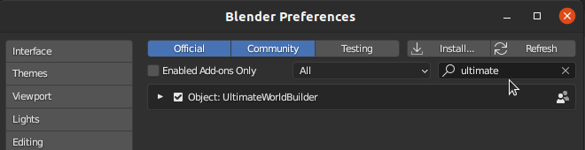 Blender Addons Section